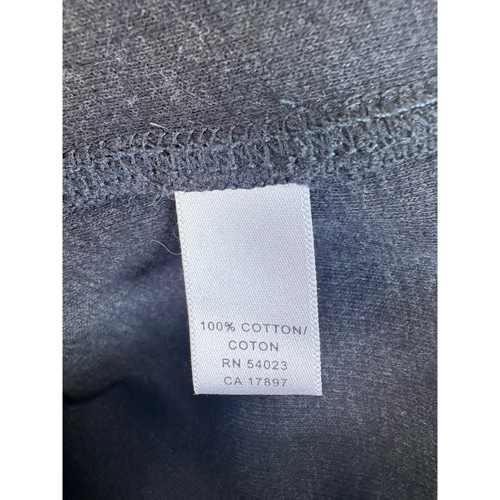 Banana Republic Mens Quarter Zip Pullover Dark Grey Cotton Knit Large